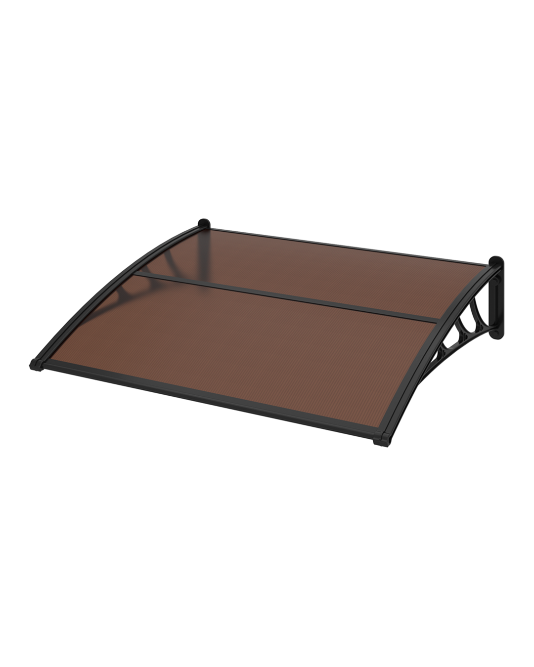 TROLLEY EAVE - 5.00MX 3.00MX 2.70M - ALUMINUM / CHOCOLATE POLYCARBONATE