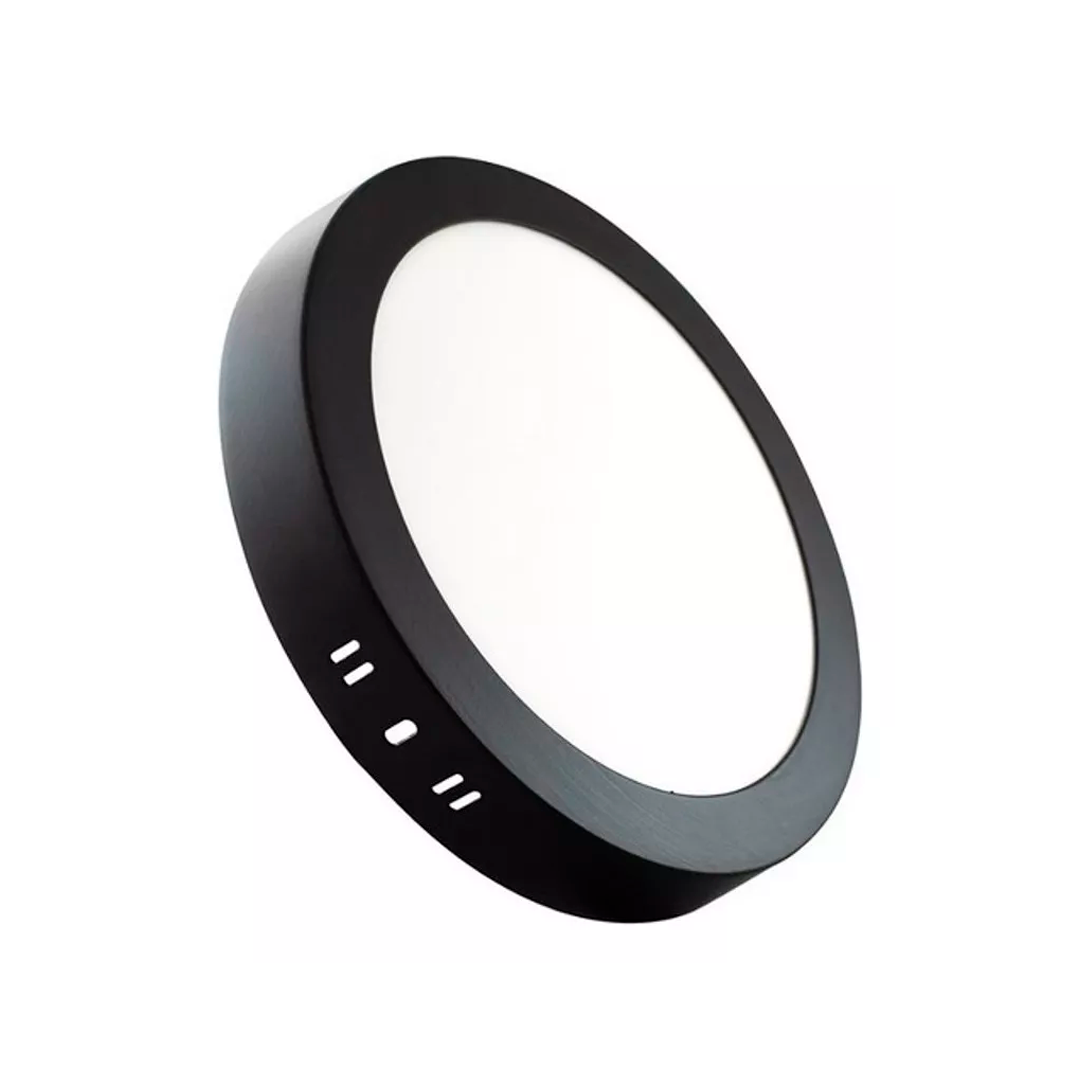 Lampara LED Negra Redonda 16W Superficial Sirena Home Panama lampara-led-negra-redonda-16w-superficial-sirena-home-panama