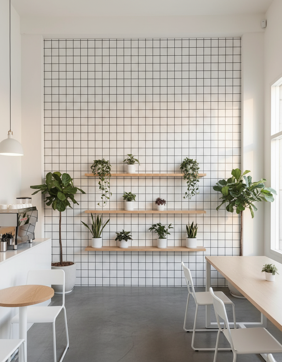 LÁMINA DE MÁRMOL PVC – CUADRICULADO BLANCO – BRILLANTE – 1220×2800×3 MM – 3.41M²