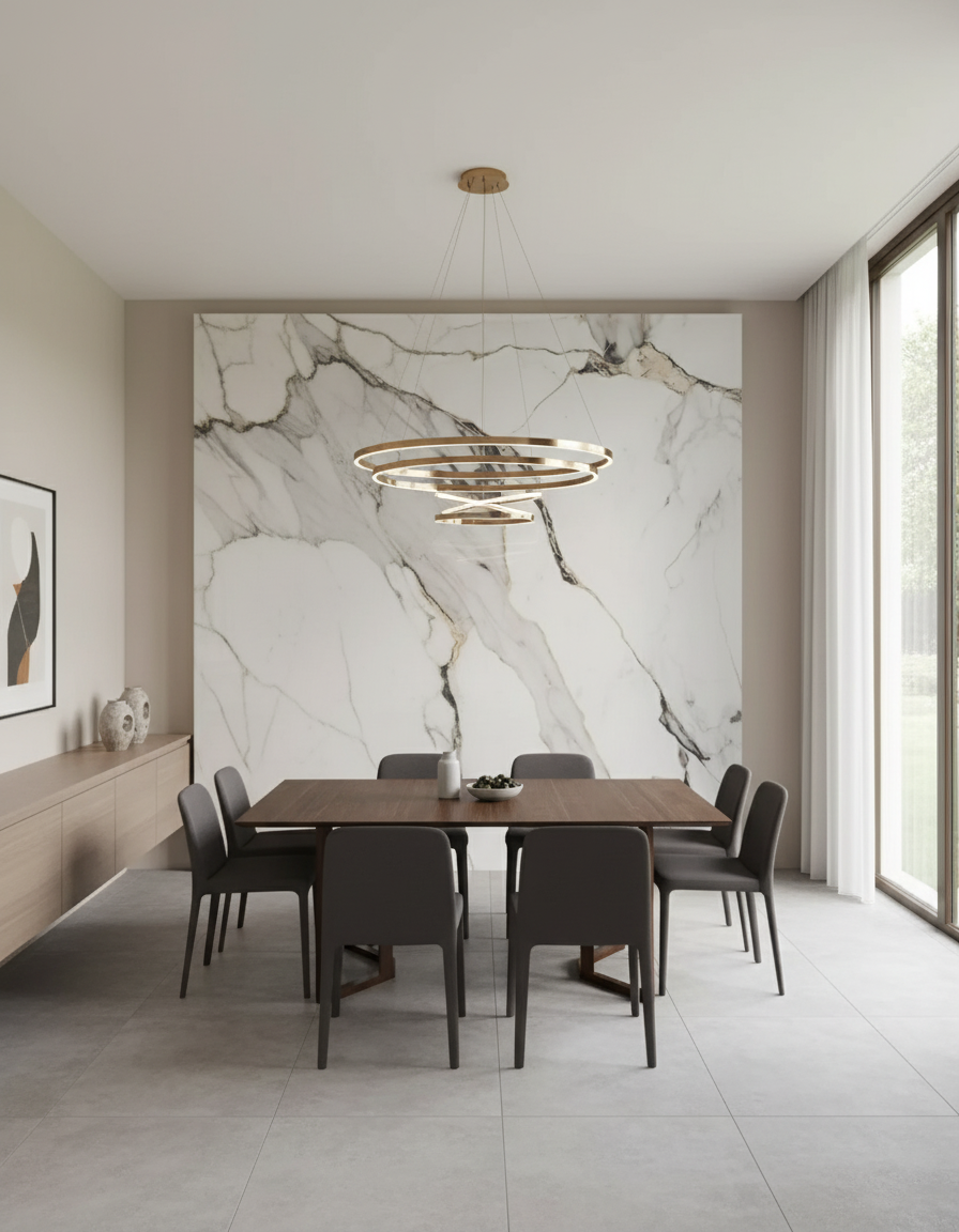 LÁMINA DE MÁRMOL PVC – CALACATTA ORO – BRILLANTE – 1220×2800×3 MM – 3.41M²