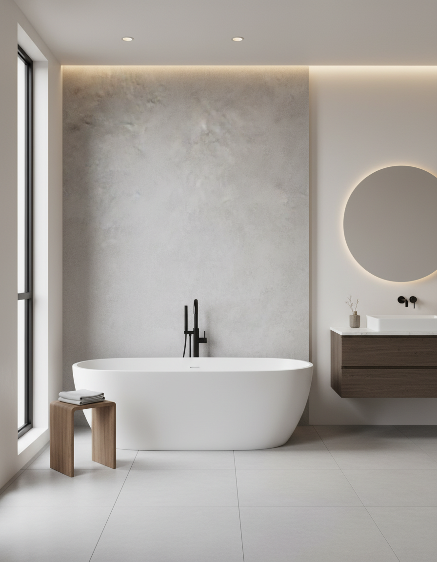 LÁMINA DE MÁRMOL PVC – CEMENTO URBANO – MATE – 1220×2800×3 MM – 3.41M²