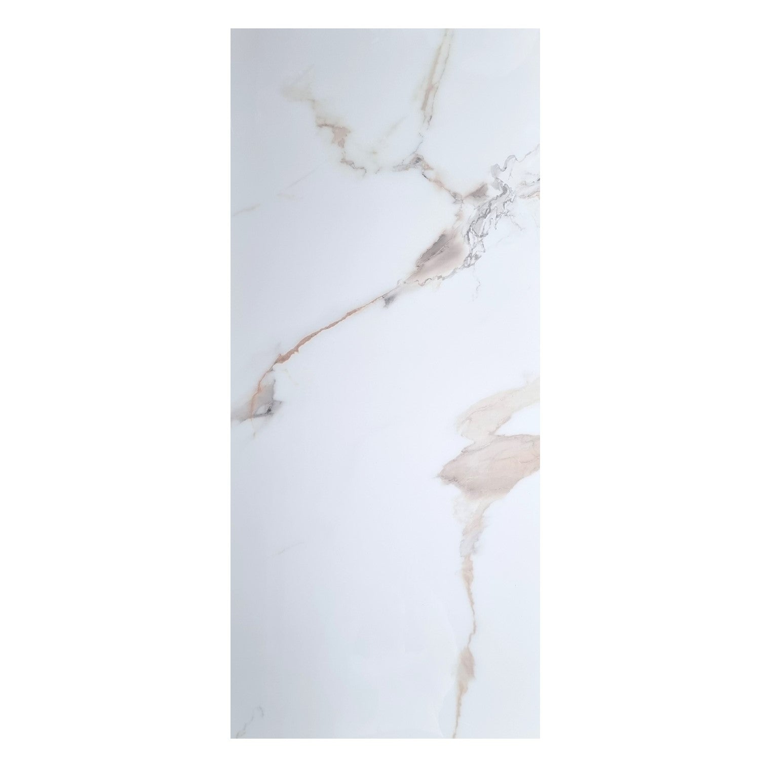 MÁRMOL DE UVPVC - BLANCO MARMOLEADO CREMA - 1.22M X 2.80M X 4 MMB - BRILLANTE