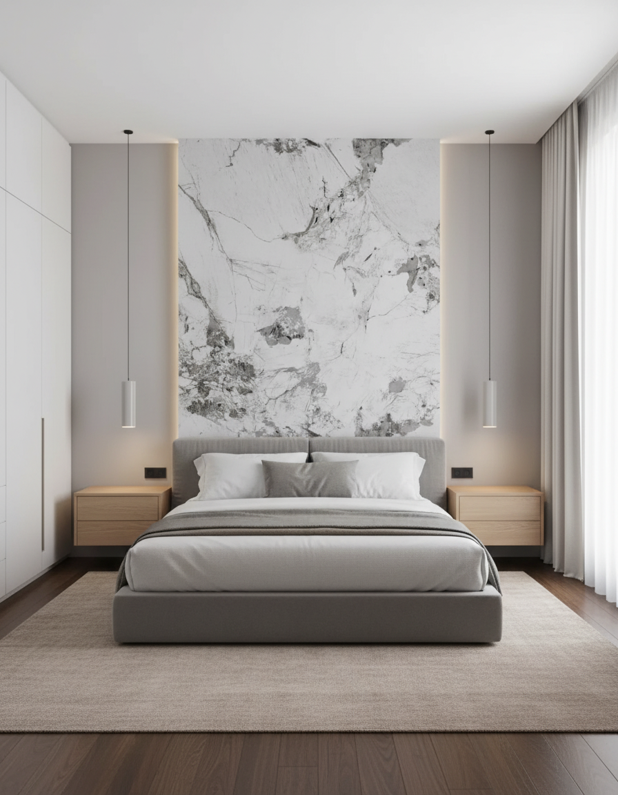 LÁMINA DE MÁRMOL PVC – STATUARIO – BRILLANTE – 1220×2800×3 MM – 3.41M²