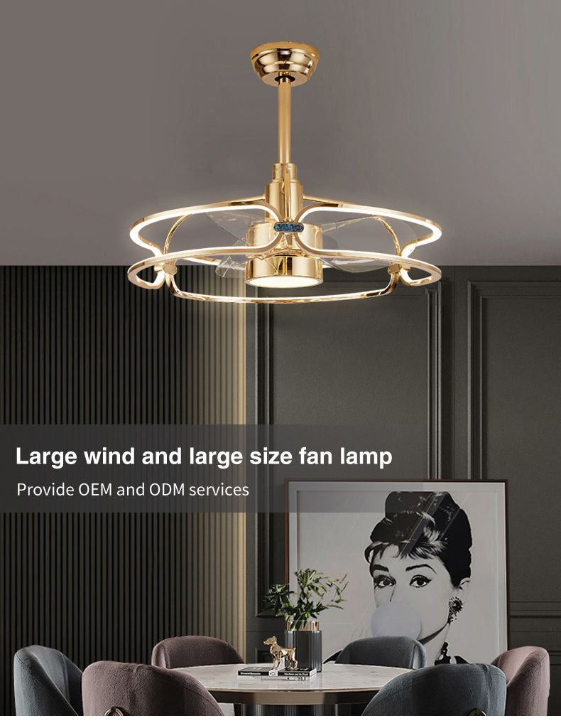 ABANICO DE TECHO 42W 64CM DORADO