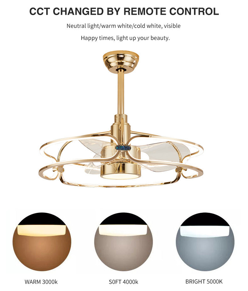 ABANICO DE TECHO 42W 64CM DORADO