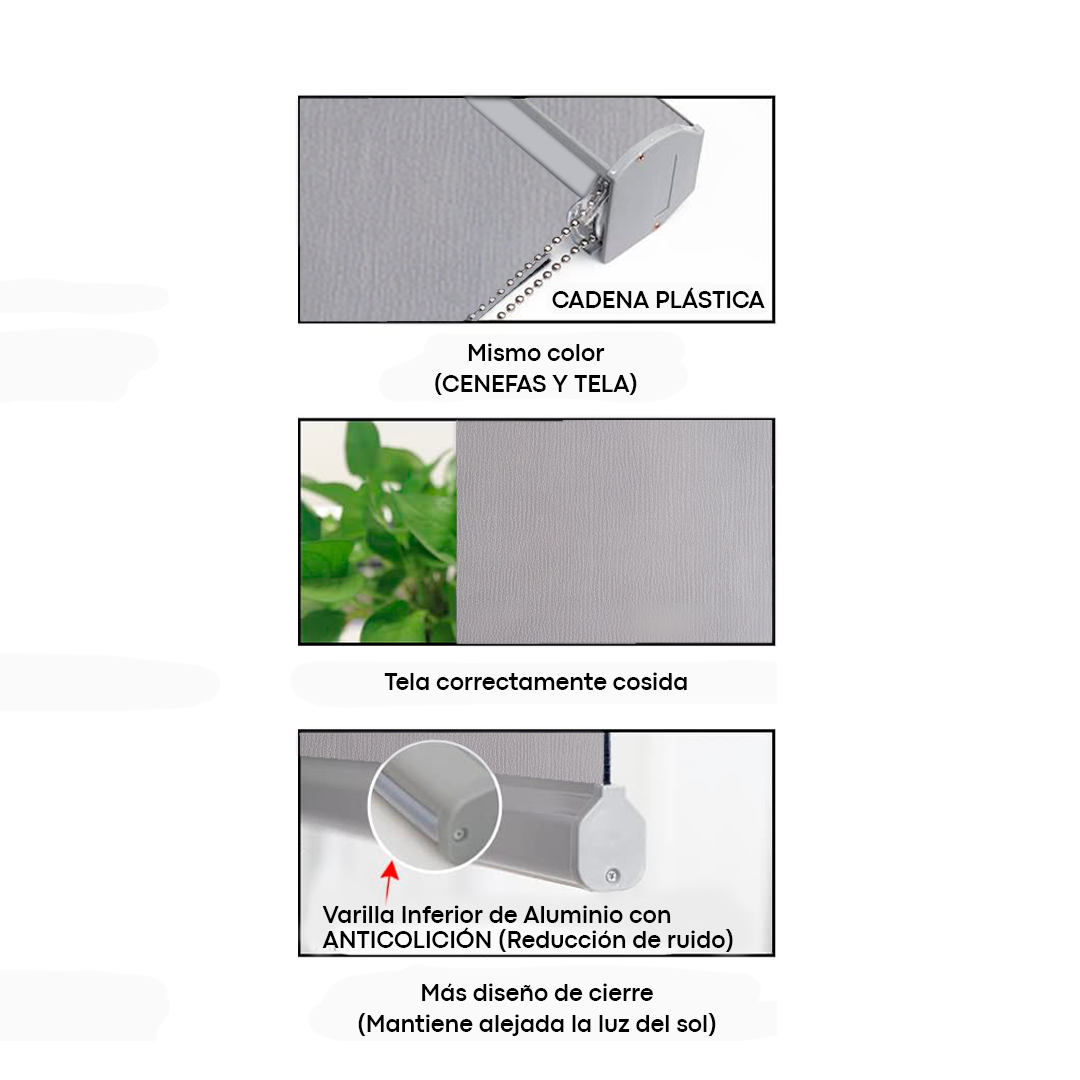 CORTINAS ENROLLABLES BLACKOUT - 1.10M A 2.50M - F5682