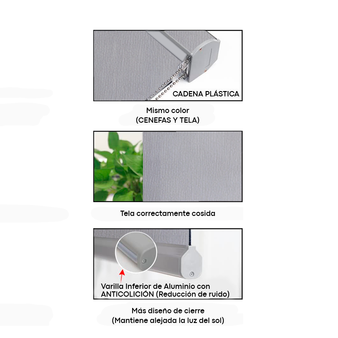 CORTINAS ENROLLABLES BLACKOUT - 1.10M A 2.50M - F5683