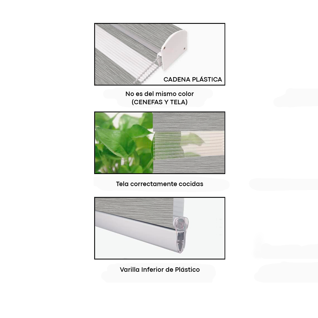 CORTINAS ENROLLABLE ZEBRA - 1.10M A 2.50M - F01