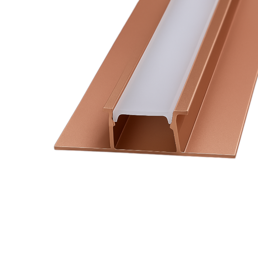 PERFIL DE UNIÓN H CON DIFUSOR DE TIRA LED - ALUMINIO