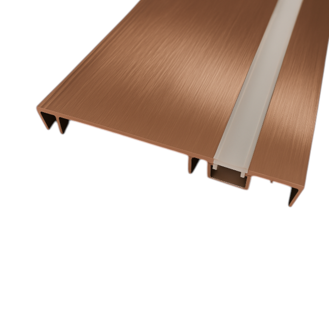 ZOCALO DE 8 CM CON DIFUSOR DE TIRA LED - ALUMINIO - 2.50ML