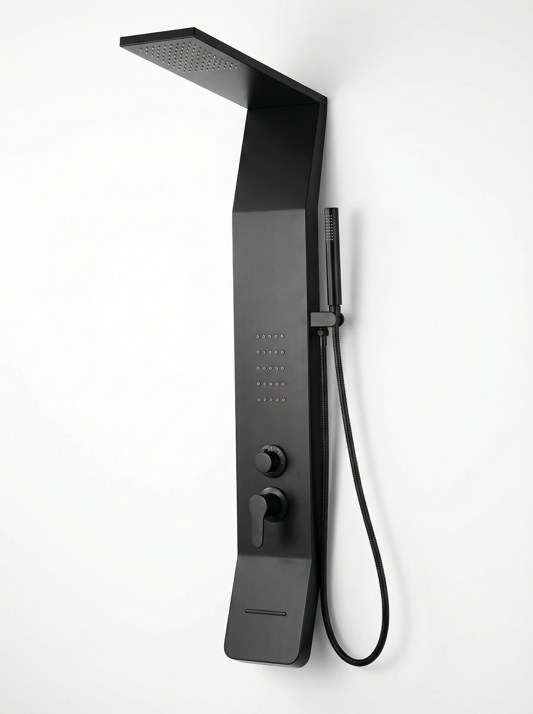 PANEL DE DUCHA PREMIUM EN ACERO INOXIDABLE 304 NEGRO – RESISTENTE A LA CORROSIÓN (1300×220 MM) – YB-5853