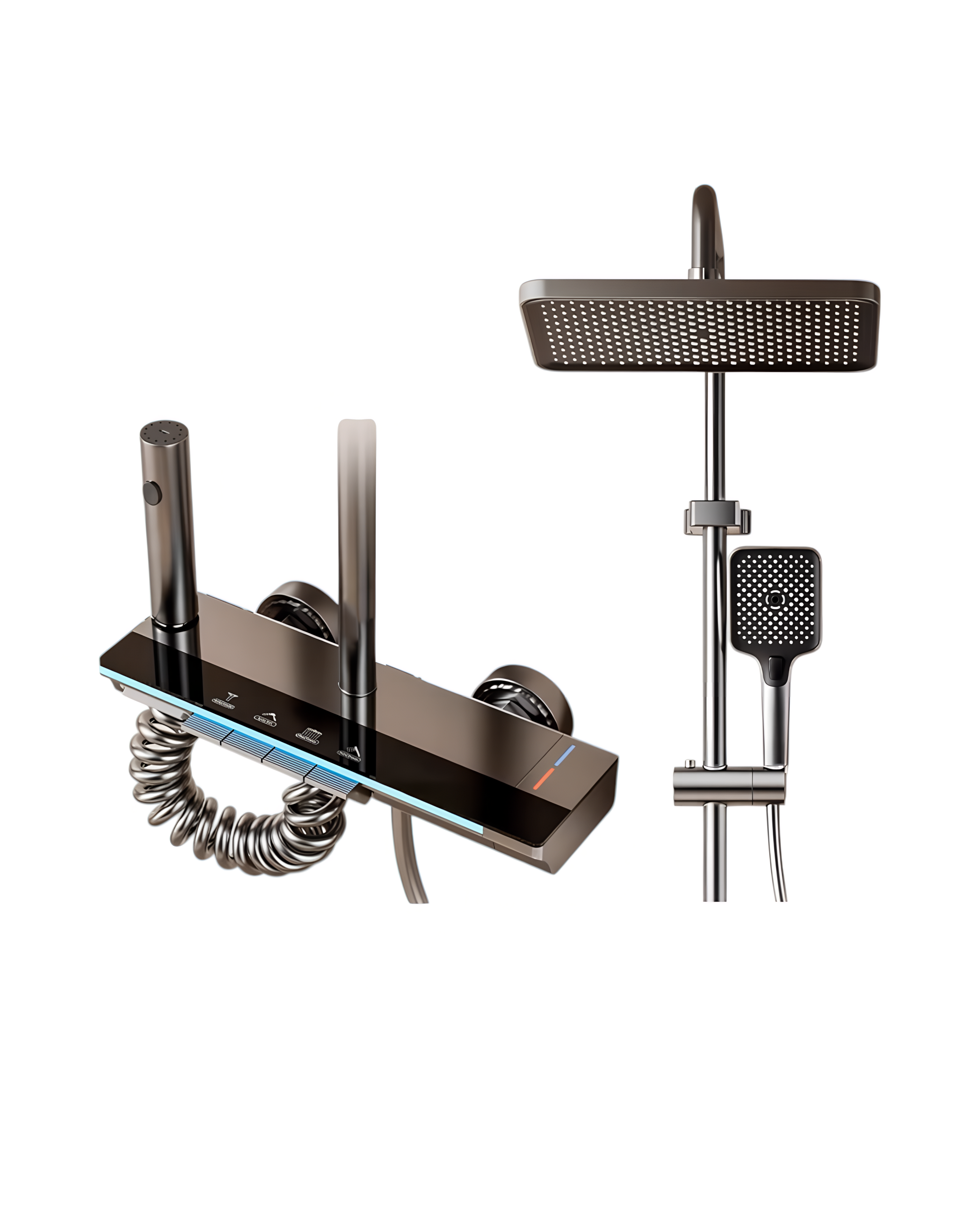 DUCHA COLUMNA - ACERO INOXIDABLE 304 - GRIS SATINADO - SDK1-001