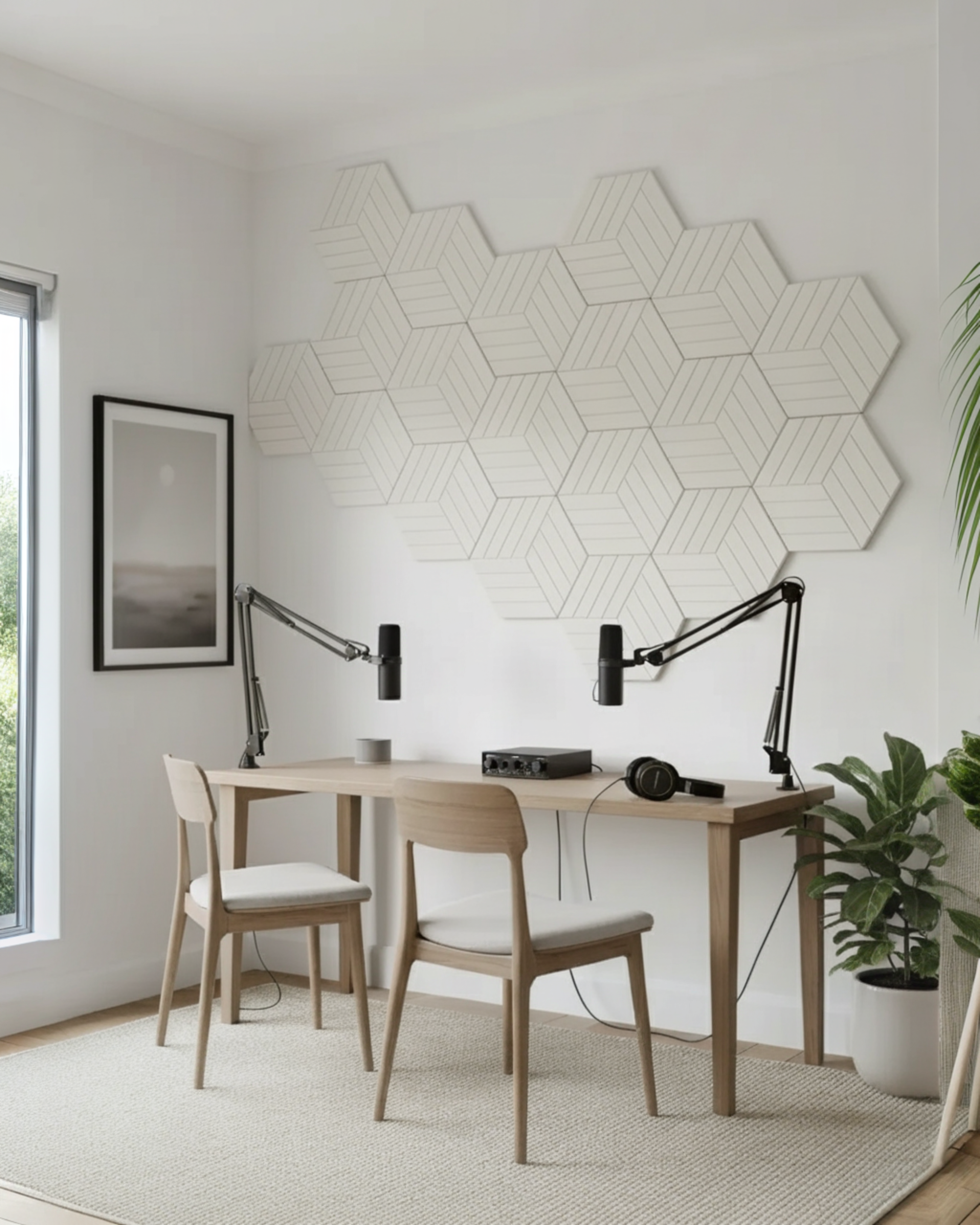 PANEL ACÚSTICO DE POLIÉSTER CAMEL CLARO 40×40 CM – 8 MM