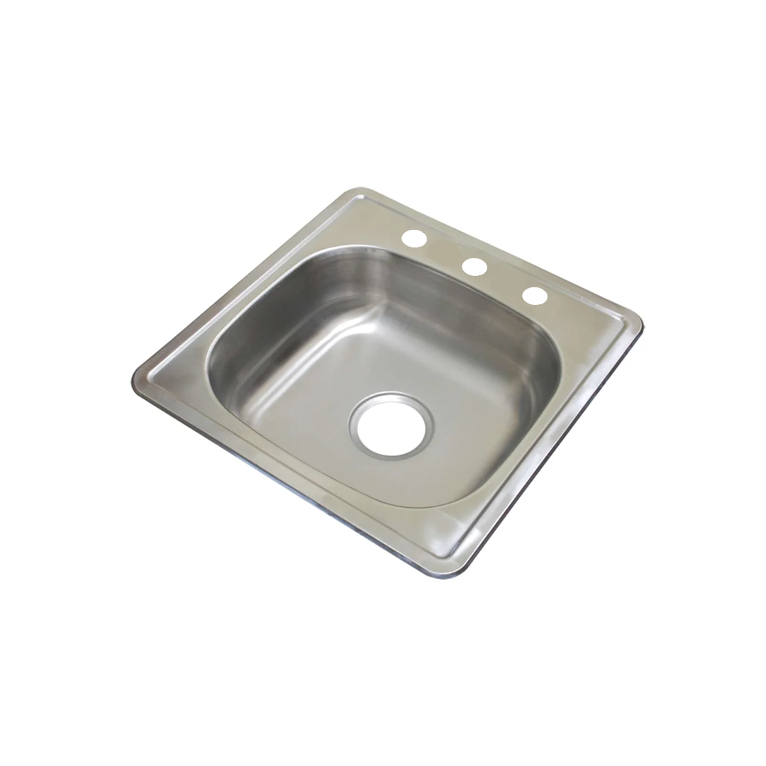 FREGADOR INDIVIDUAL - 19" X 19" X 6" - ACERO INOXIDABLE 304