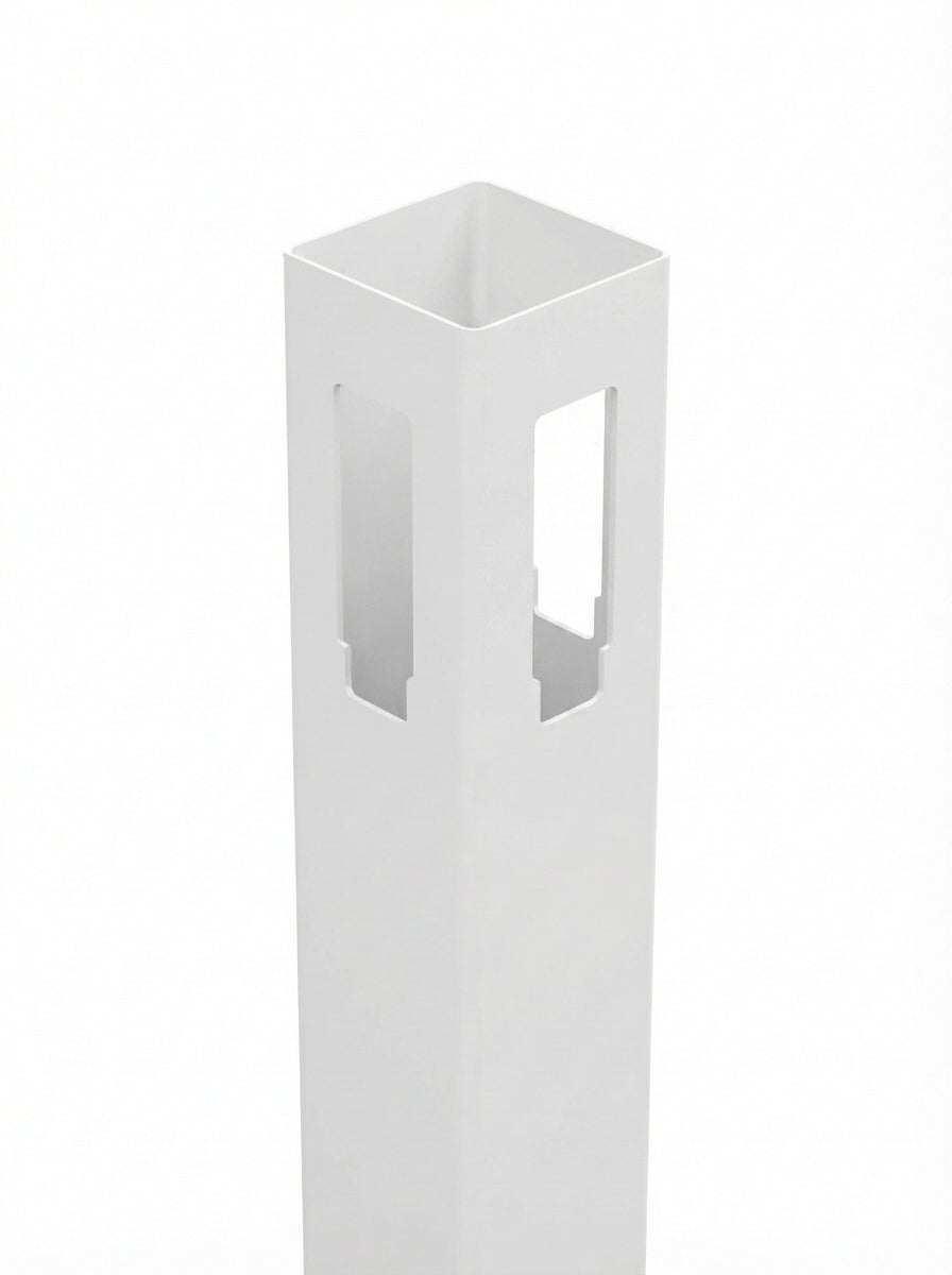 POSTE PARA CERCA DE PVC BLANCO 3 VÍAS 12.7X12.7CM FÁCIL INSTALACIÓN