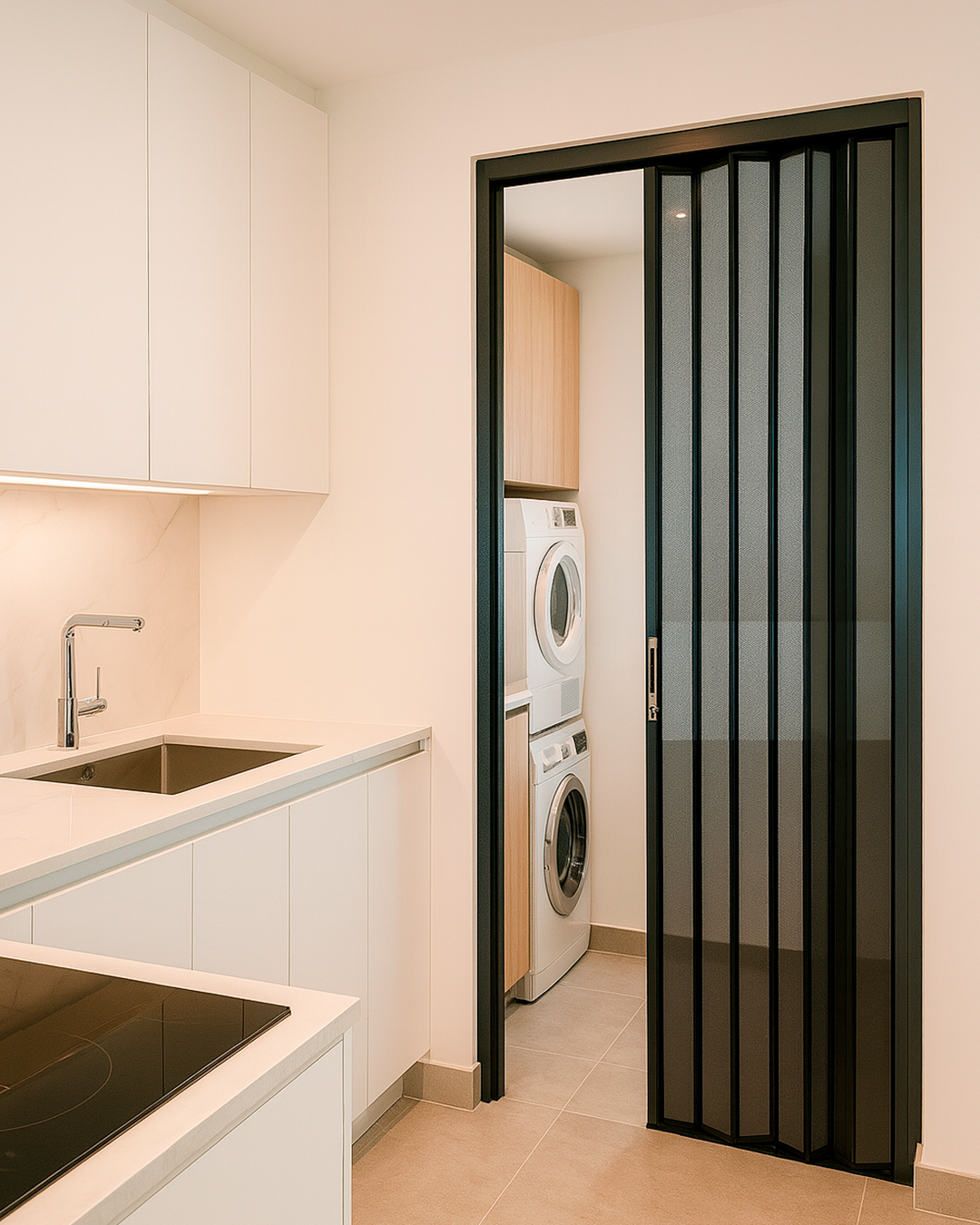 PUERTAS PLEGABLE - ACORDEON - ALUMINIO- 92.00CM X 2.03M - GRIS