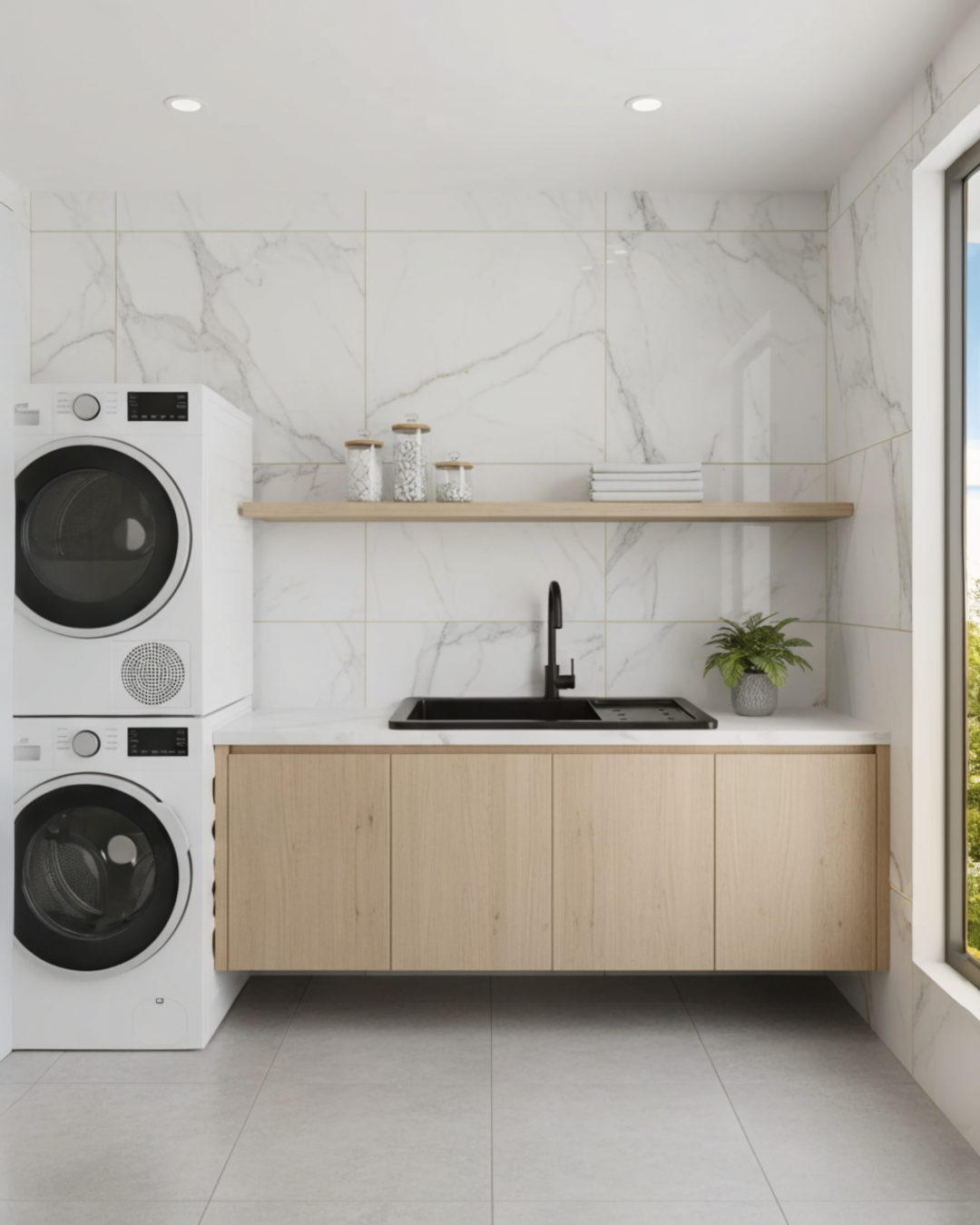 TINA DE LAVANDERÍA - PLÁSTICO - 82*57*76CM - NEGRO