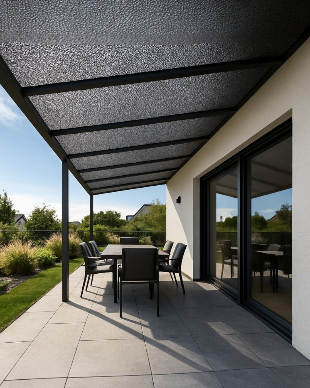 LÁMINA DE POLICARBONATO DIAMANTE - 1.22M X 2MM X 3.05M - NEGRO GRISÁCEO