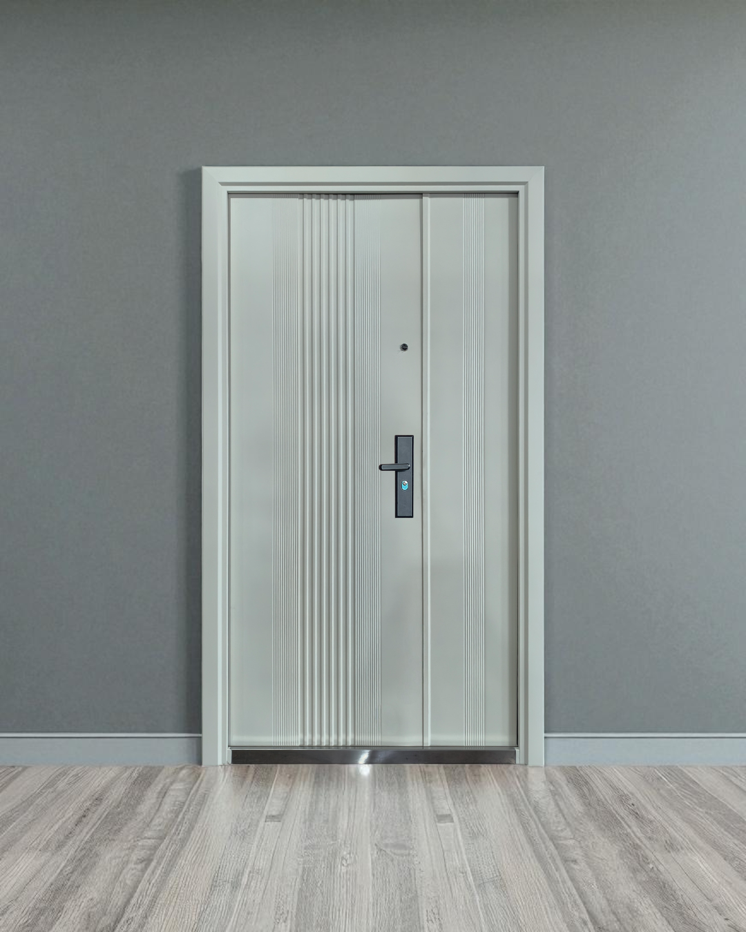PUERTA DE SEGURIDAD MULTIPUNTOS - 1.20M X 2.15M X 50MM - BLANCO MATE