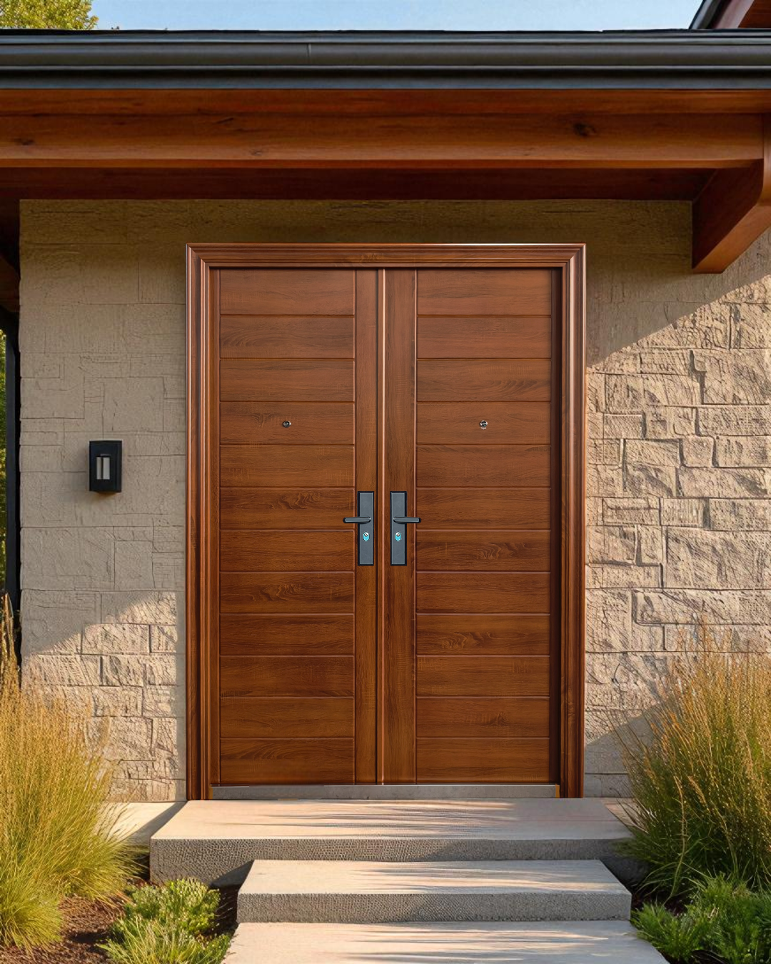PUERTA DE SEGURIDAD DOBLE MULTIPUNTOS - 1.50M X 2.15M X 50MM - NUEZ