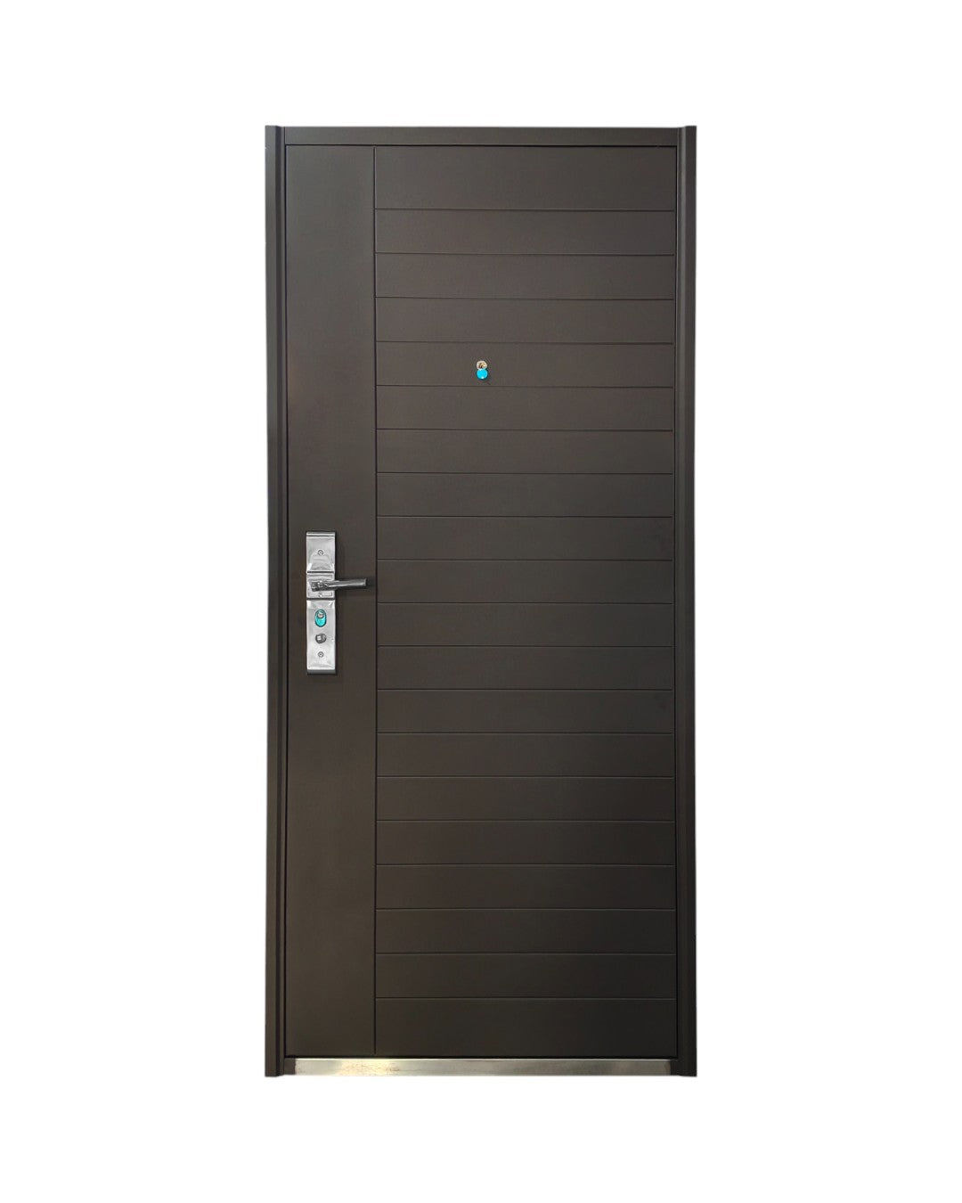 PUERTA DE SEGURIDAD MULTIPUNTOS - 98CM X 217CM X 5MM - CHOCOLATE OSCURO