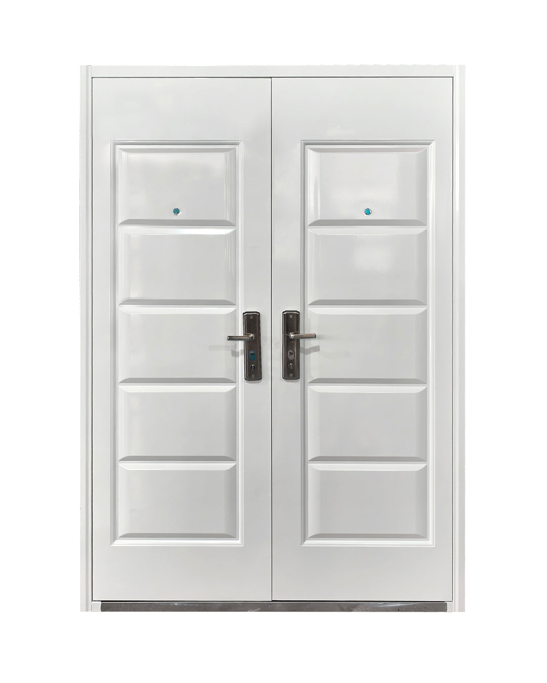 Puerta De Seguridad Metal Doble Blanca 1.50m x 2.15m