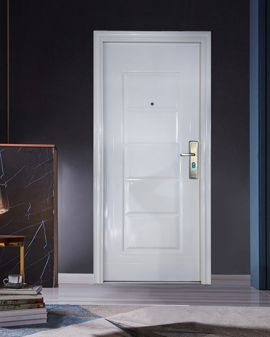 White Metal Security Door 0.98mx 2.15m