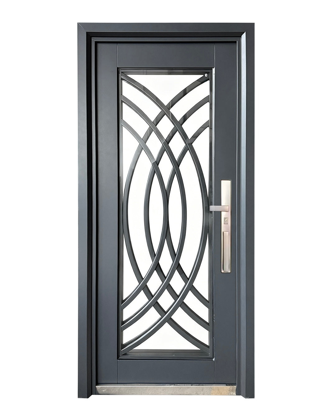 Puerta de Seguridad Multipunto con Vidrio | Aleación de Zinc | 0.97 x 2.15 m | Diseño Moderno