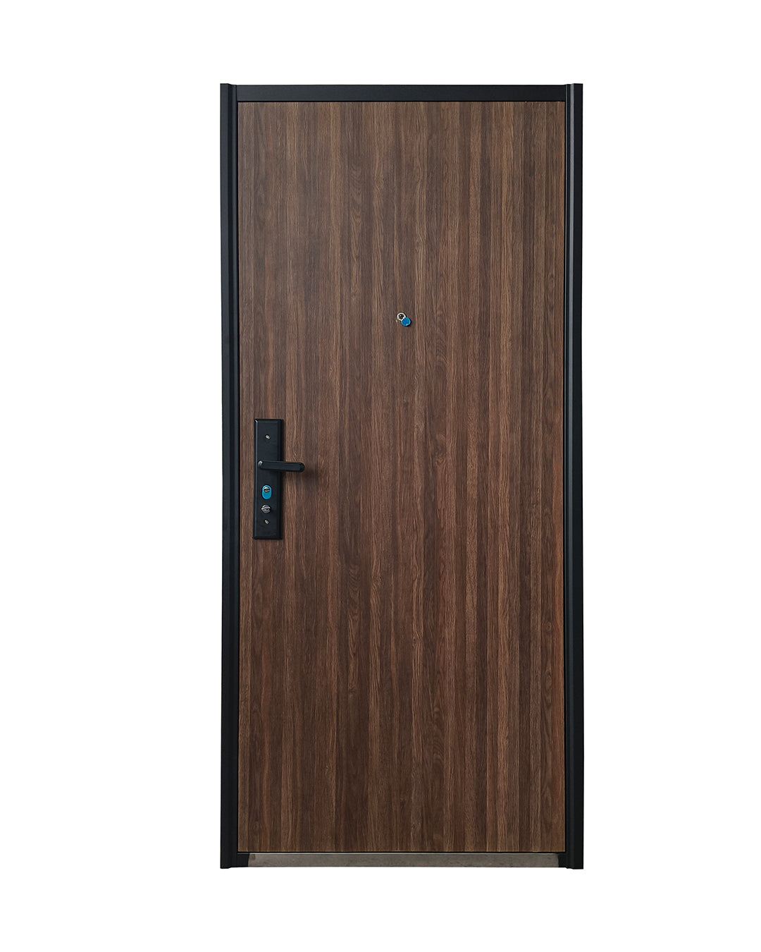 PUERTA DE SEGURIDAD MULTIPUNTOS - 97CM X 215CM X 70MM - NOGAL OSCURO
