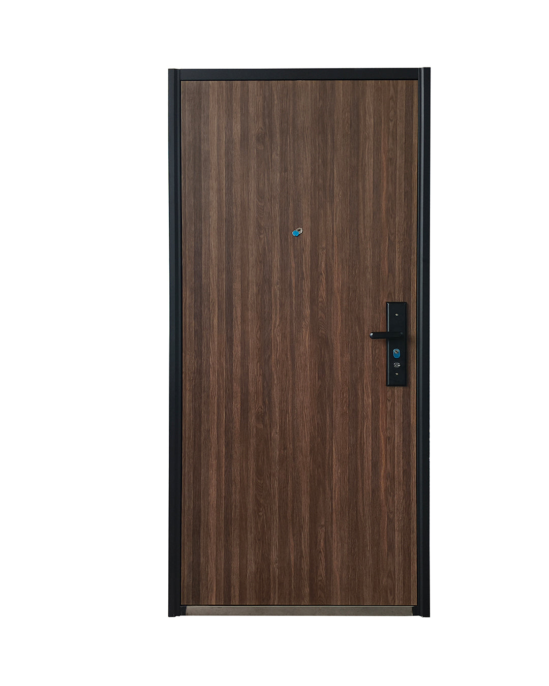 PUERTA DE SEGURIDAD MULTIPUNTOS - 97CM X 215CM X 70MM - NOGAL OSCURO