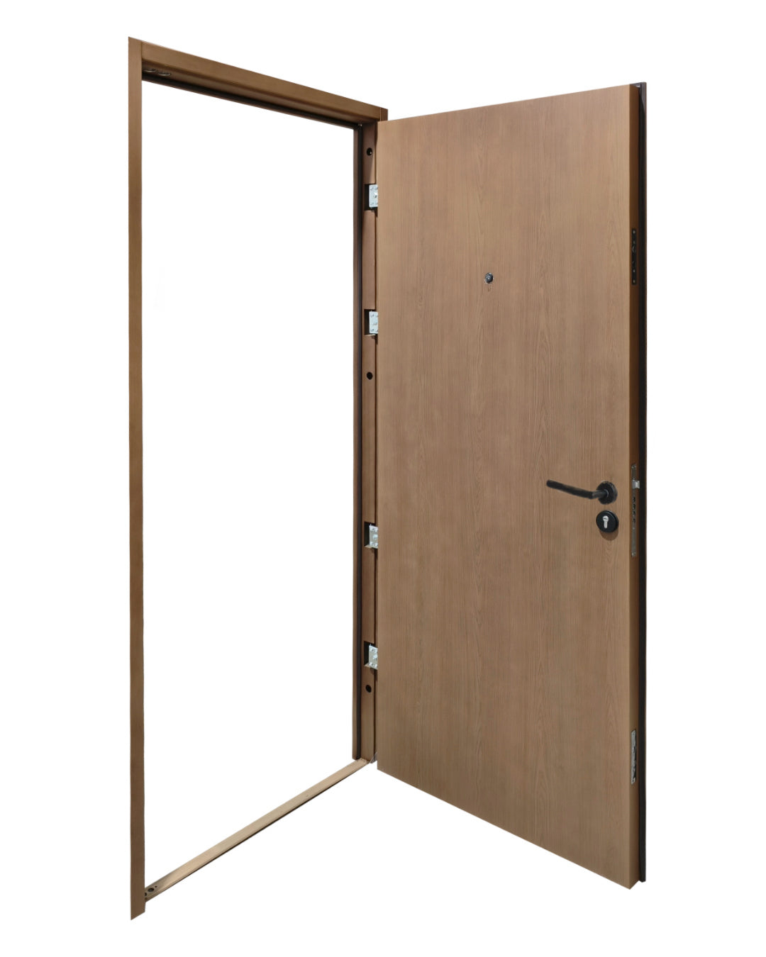 PUERTA DE SEGURIDAD MULTIPUNTOS - 97CM X 215CM X 70MM - NOGAL NATURAL CLARO