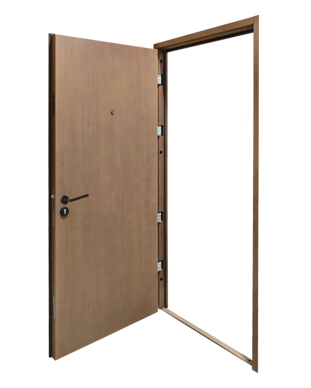 PUERTA DE SEGURIDAD MULTIPUNTOS - 97CM X 215CM X 70MM - NOGAL NATURAL CLARO