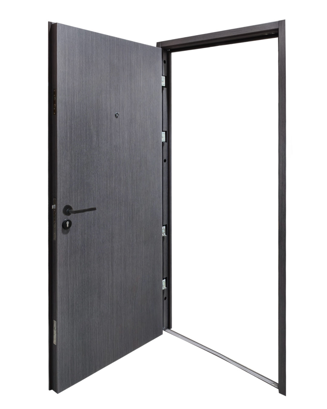 PUERTA DE SEGURIDAD MULTIPUNTOS - 97CM X 215CM X 70MM - GRIS CENIZA AZULADO