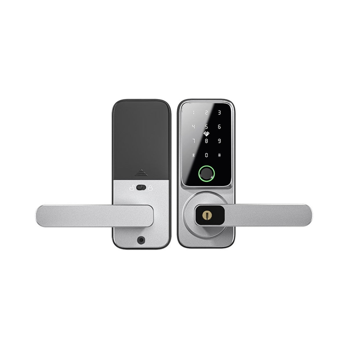 Cerradura inteligente plateada OS582FB con app TTLock