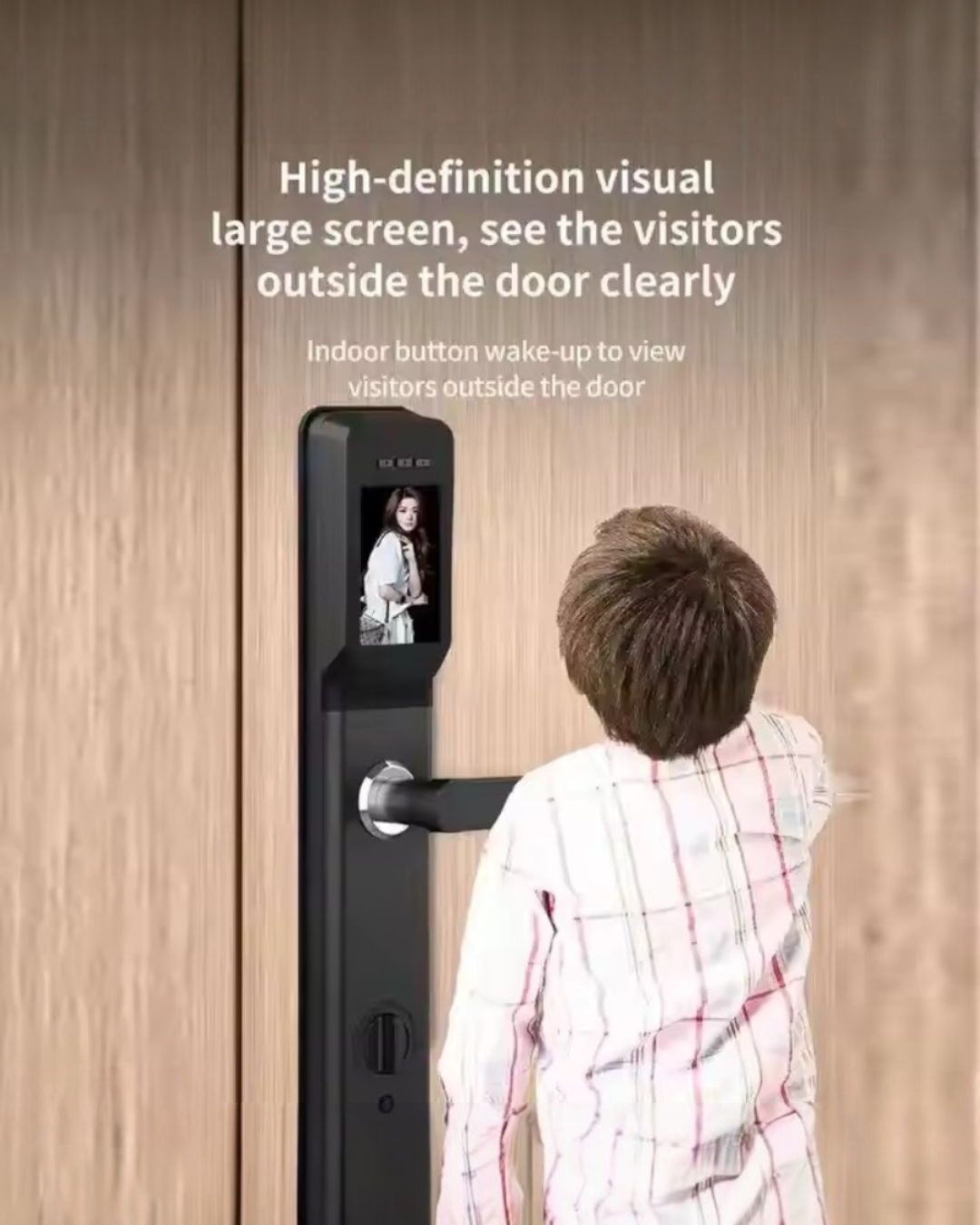 CERRADURA INTELIGENTE - PUERTAS MULTIPUNTOS DE SEGURIDAD - TUYA APP - PANTALLA INTEGRADA - NEGRO - OS720TYFV-6068