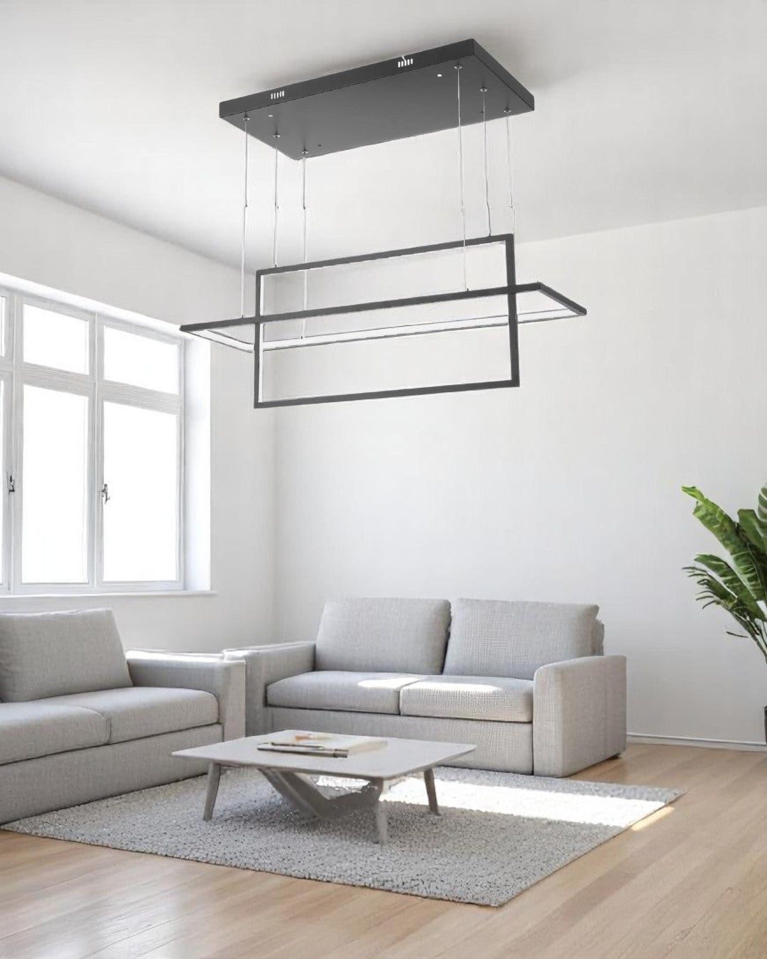 LAMPARA COLGANTE LED NEGRA 78W 3K