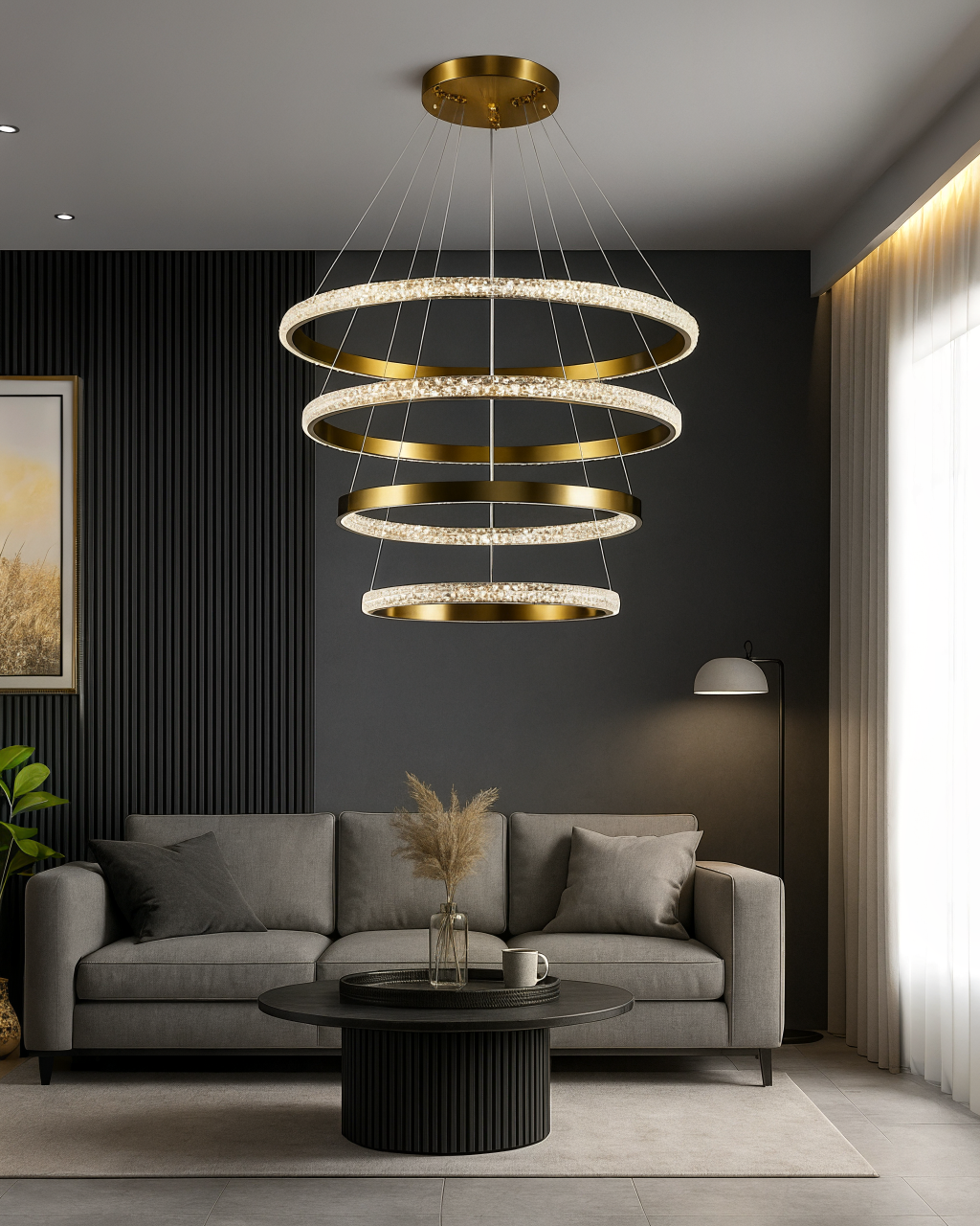 LAMPARA COLGANTE LED LATON 3CCT