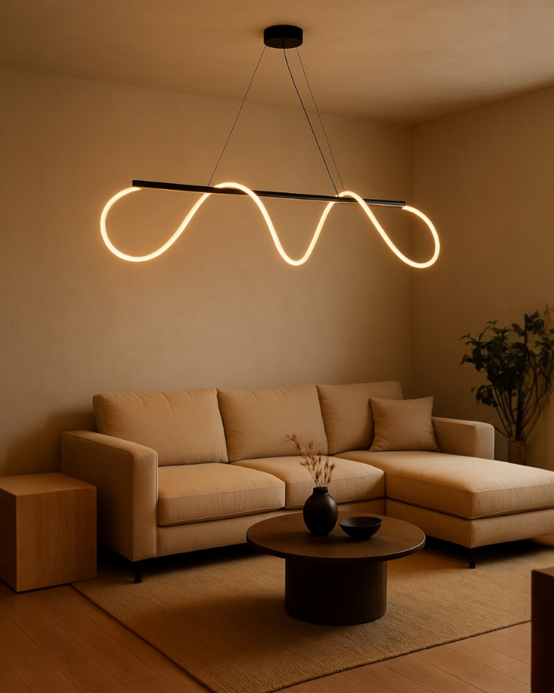 LAMPARA COLGANTE LED NEGRA 3CCT CONT