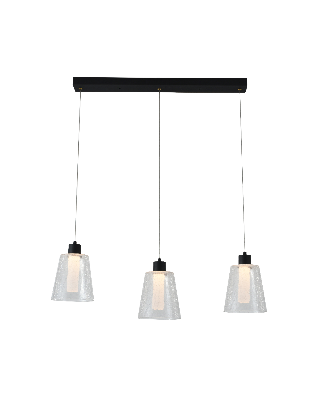LÁMPARA COLGANTE LED NEGRA 3000K - TAMAÑO L300×D150×H1200 - LUZ 3000K (BLANCO CÁLIDO)