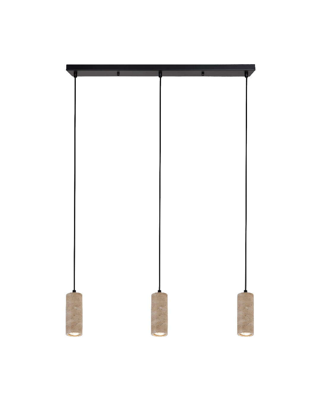 LÁMPARA COLGANTE PIEDRA NATURAL 3×GU10 - TAMAÑO L400×W70×H1200