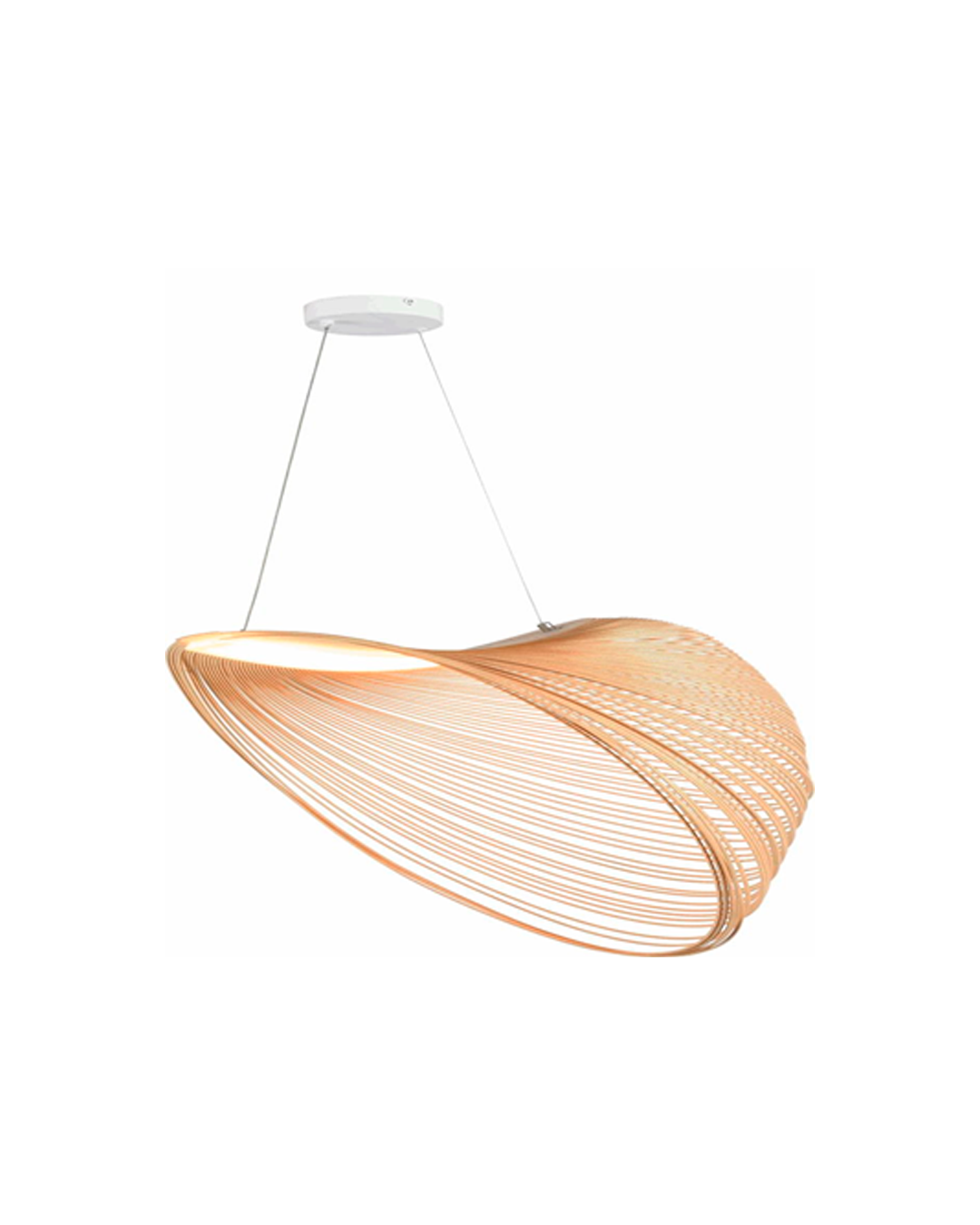 LAMPARA COLGANTE LED MADERA 18W 30K