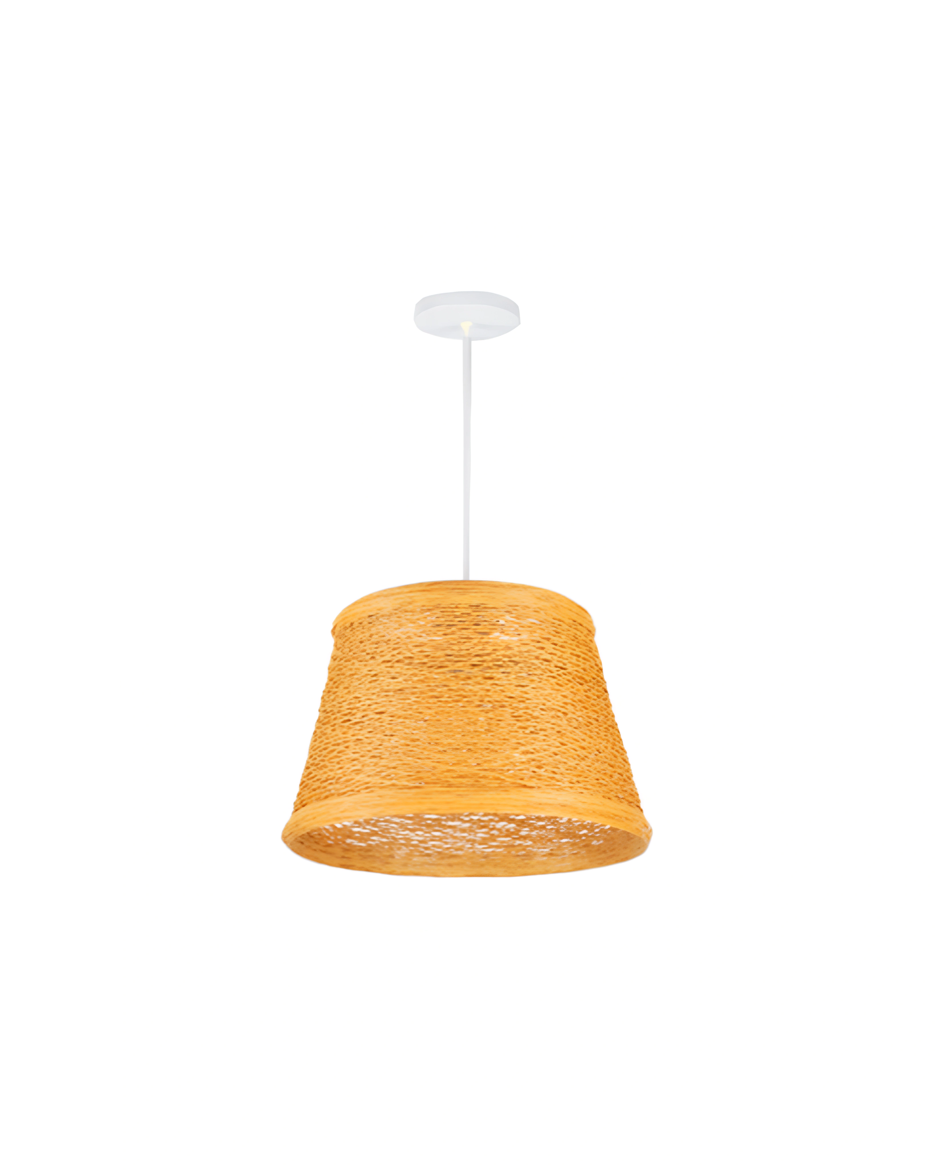 LAMPARA COLGANTE RATTAN MADERA 1XE27