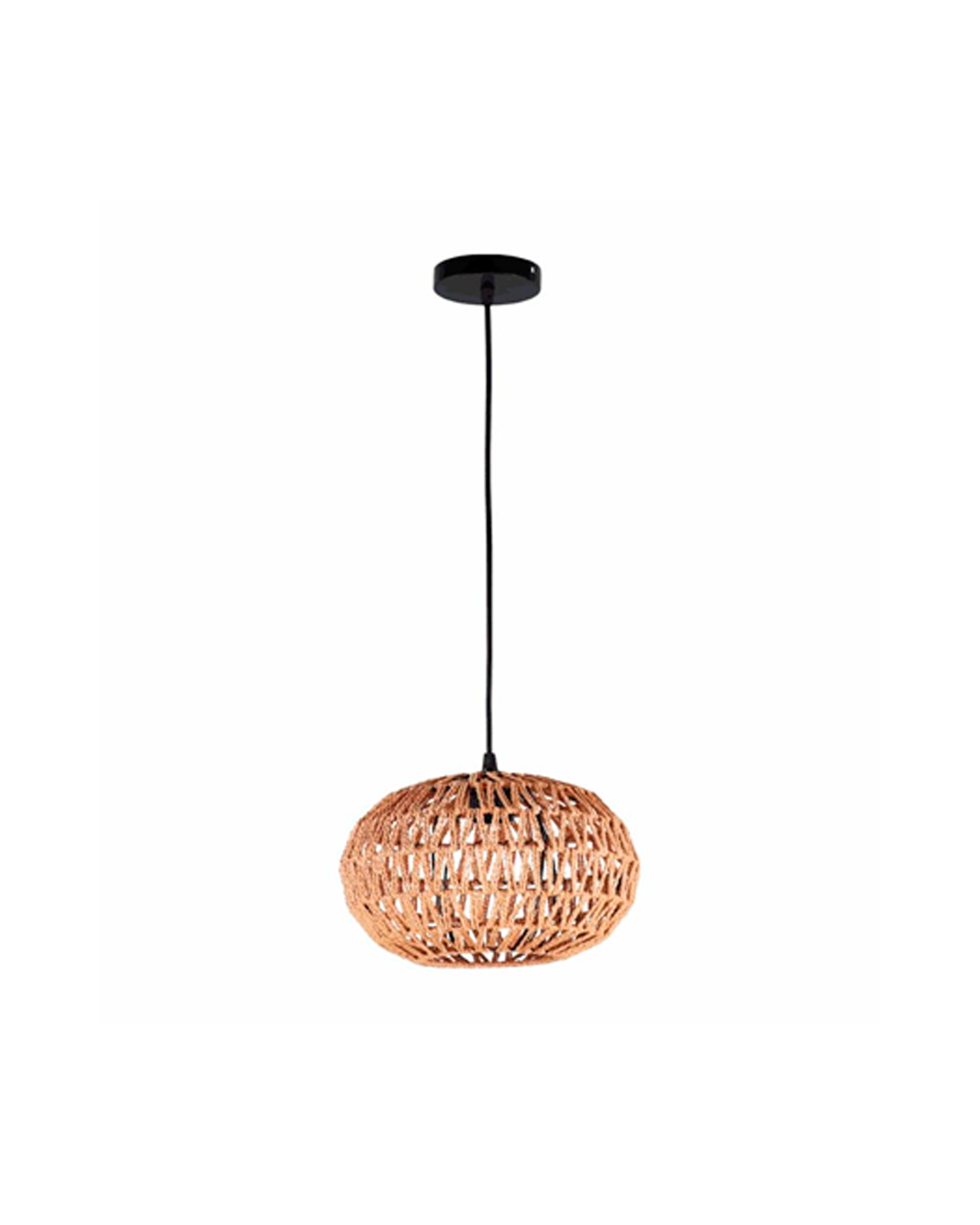 LAMPARA COLGANTE RATTAN MADERA 1XE27