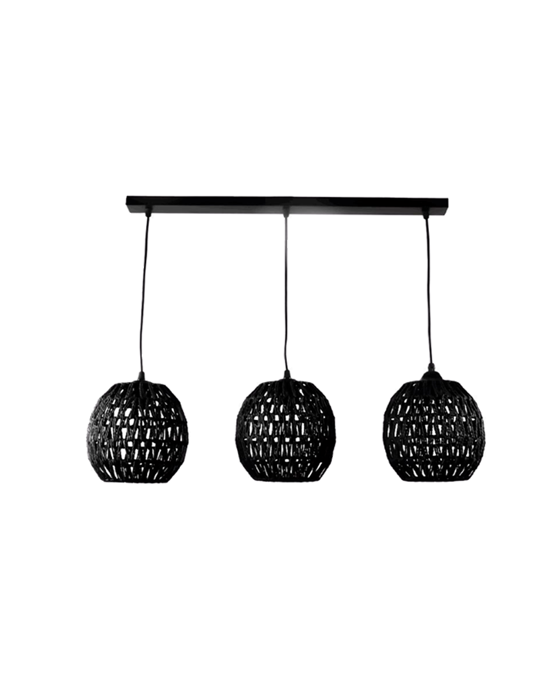 LAMPARA COLGANTE NEGRA 3XE27