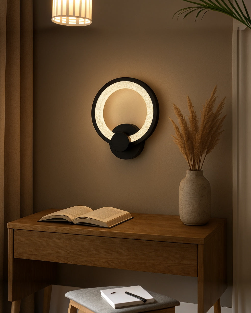 LAMPARA DE PARED LED NEGRA 22W 40K