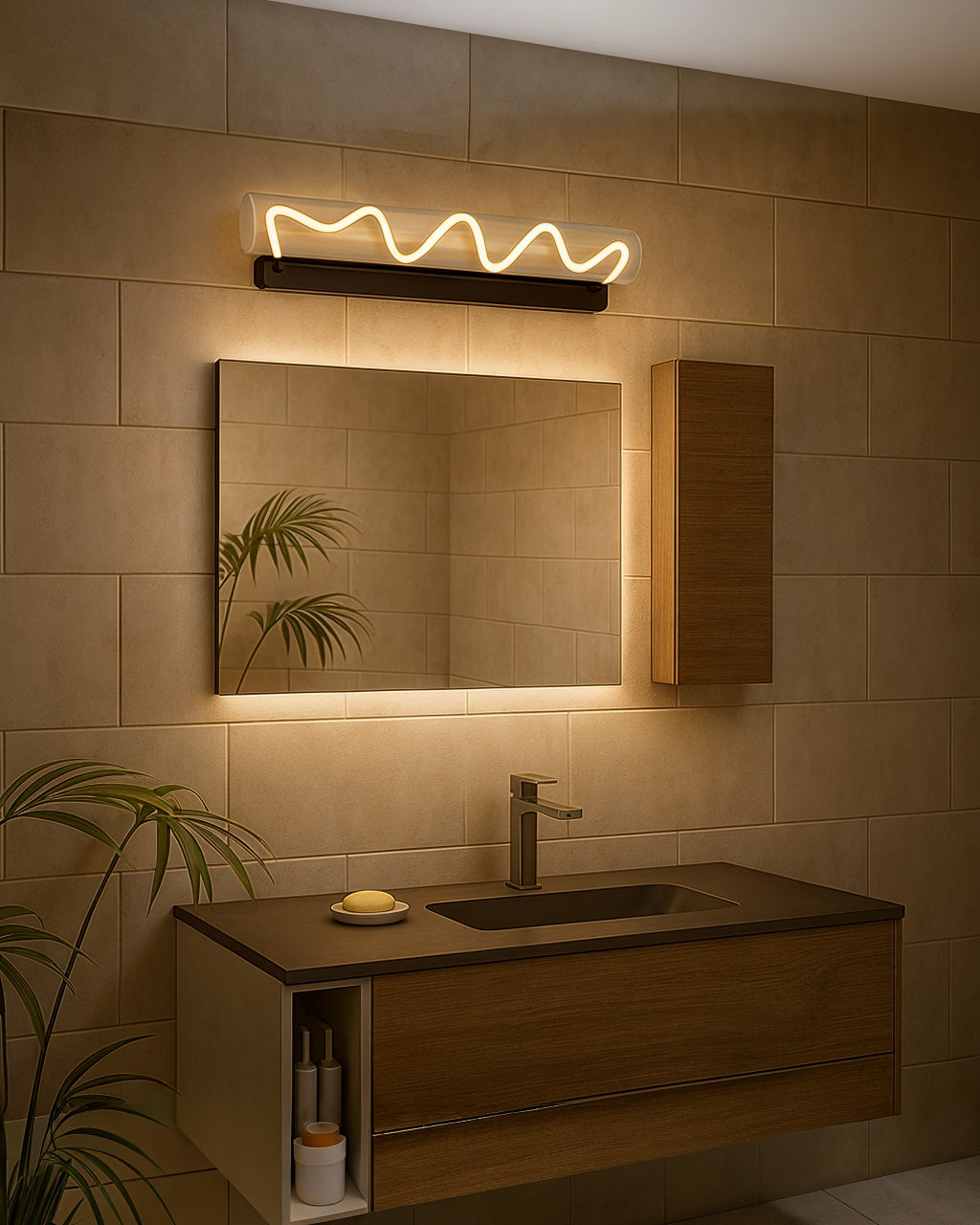 LAMPARA DE PARED LED NEGRA 10W 30K