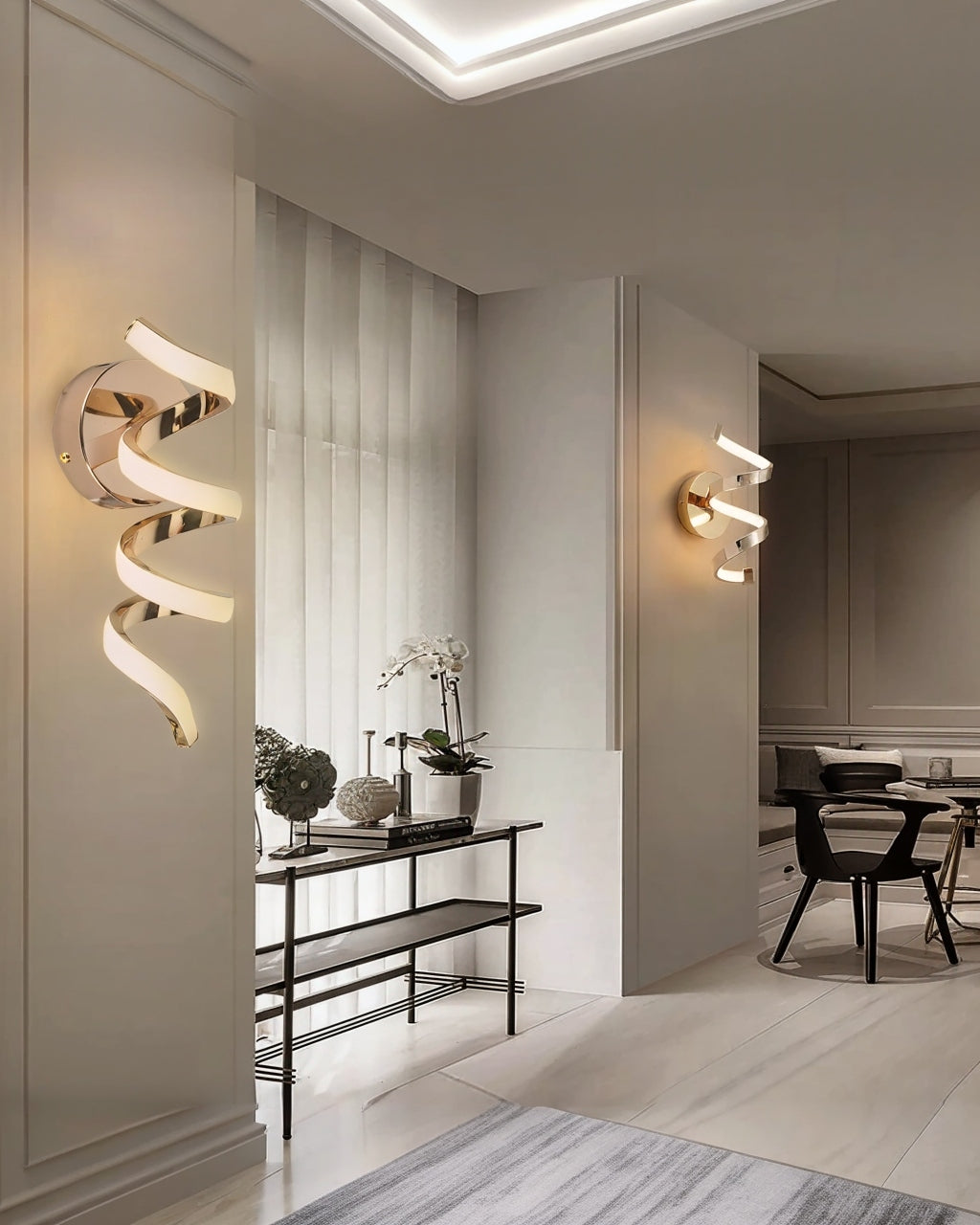LAMPARA DE PARED LED DORADA 16W 30K