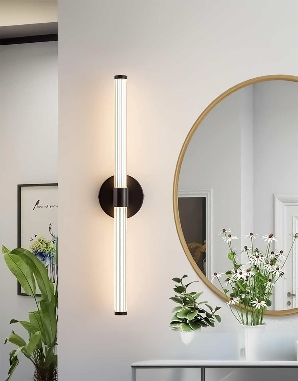 LAMPARA DE PARED LED NEGRA 5W 30K