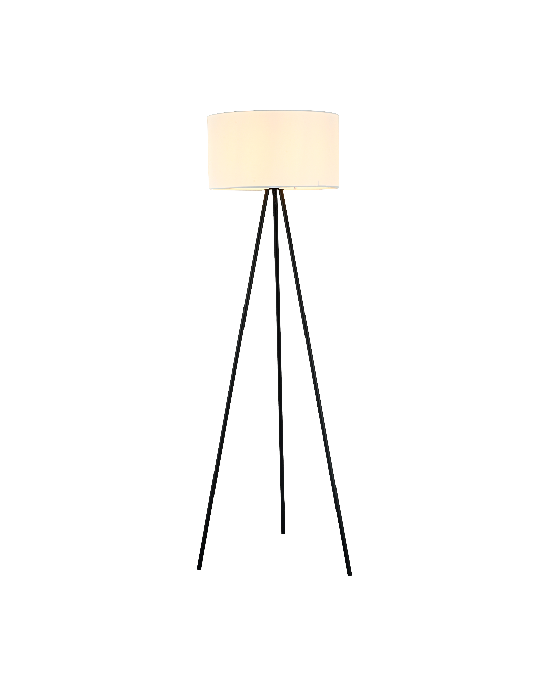 LÁMPARA DE PIE NEGRA 1×E27 - TAMAÑO D450×H1580 MM