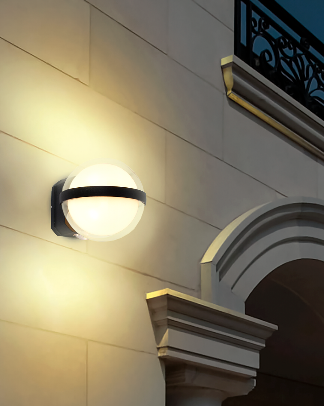 LAMPARA DE PARED EXTERIOR NEGRA LED 12W 30K